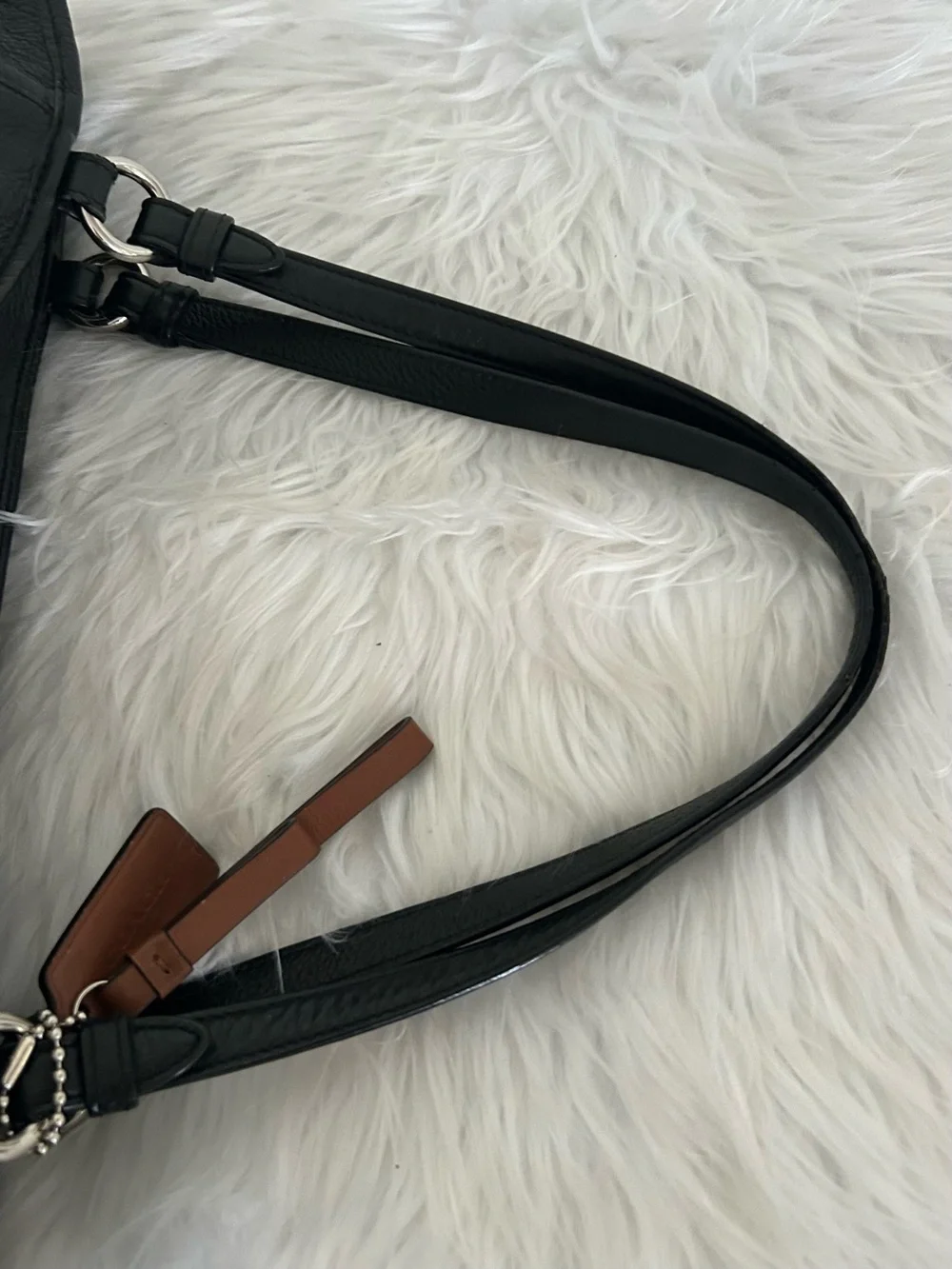 Coach Black Pebbled Leather Large Tote Shoulder Bag Work Laptop Carryall